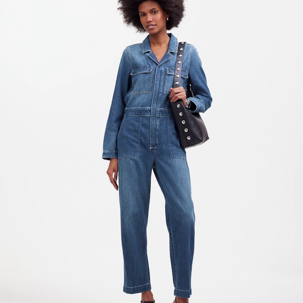 Madewell Blue Denim Utility Coveralls Jumpsuit size XS